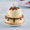 Vanilla ice cream with Nutella spread cheesecake sundae